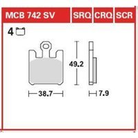 Bremsbelagsatz TRW MCB742SCR Keine Straßenzulassung von Trw