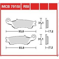 Bremsbelagsatz TRW MCB791RSI Keine Straßenzulassung von Trw