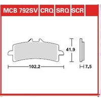 Bremsbelagsatz TRW MCB792SCR Keine Strassenzulassung von Trw