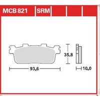 Bremsbelagsatz TRW MCB821 von Trw