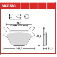 Bremsbelagsatz TRW MCB583 von Trw