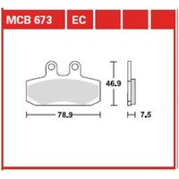 Bremsbelagsatz TRW MCB673EC von Trw