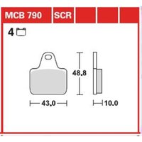 Bremsbelagsatz TRW MCB790SCR Keine Straßenzulassung von Trw