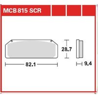 Bremsbelagsatz TRW MCB815SCR Keine Straßenzulassung von Trw