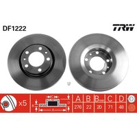 Bremsscheibe TRW DF1222 vorne, belüftet, hochkarbonisiert, 1 Stück von Trw