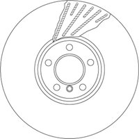 Bremsscheibe TRW DF6622S vorne, belüftet, hochkarbonisiert, 1 Stück von Trw