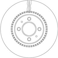 Bremsscheibe TRW DF6904 vorne, belüftet, 1 Stück von Trw