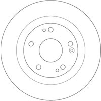 Bremsscheibe TRW DF6705 hinten, voll, 1 Stück von Trw