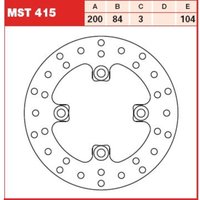 Bremsscheibe TRW MST415, 1 Stück von Trw