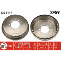 Bremstrommel TRW DB4147 von Trw