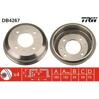 Bremstrommel TRW DB4267 von Trw