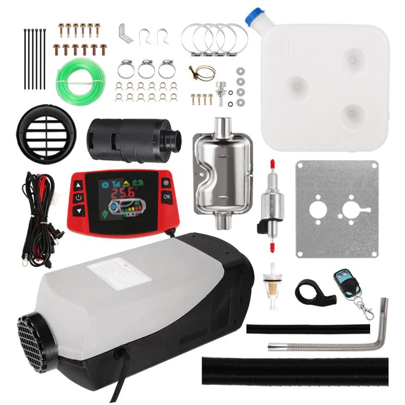 12V 5KW Dieselheizung, Standheizung Diesel mit 10L Tank, LCD Monitor, Automatische Höhenerkennung Diesel Luftheizung für Auto LKW Bus RV und Anhänger von Tseipoaoi