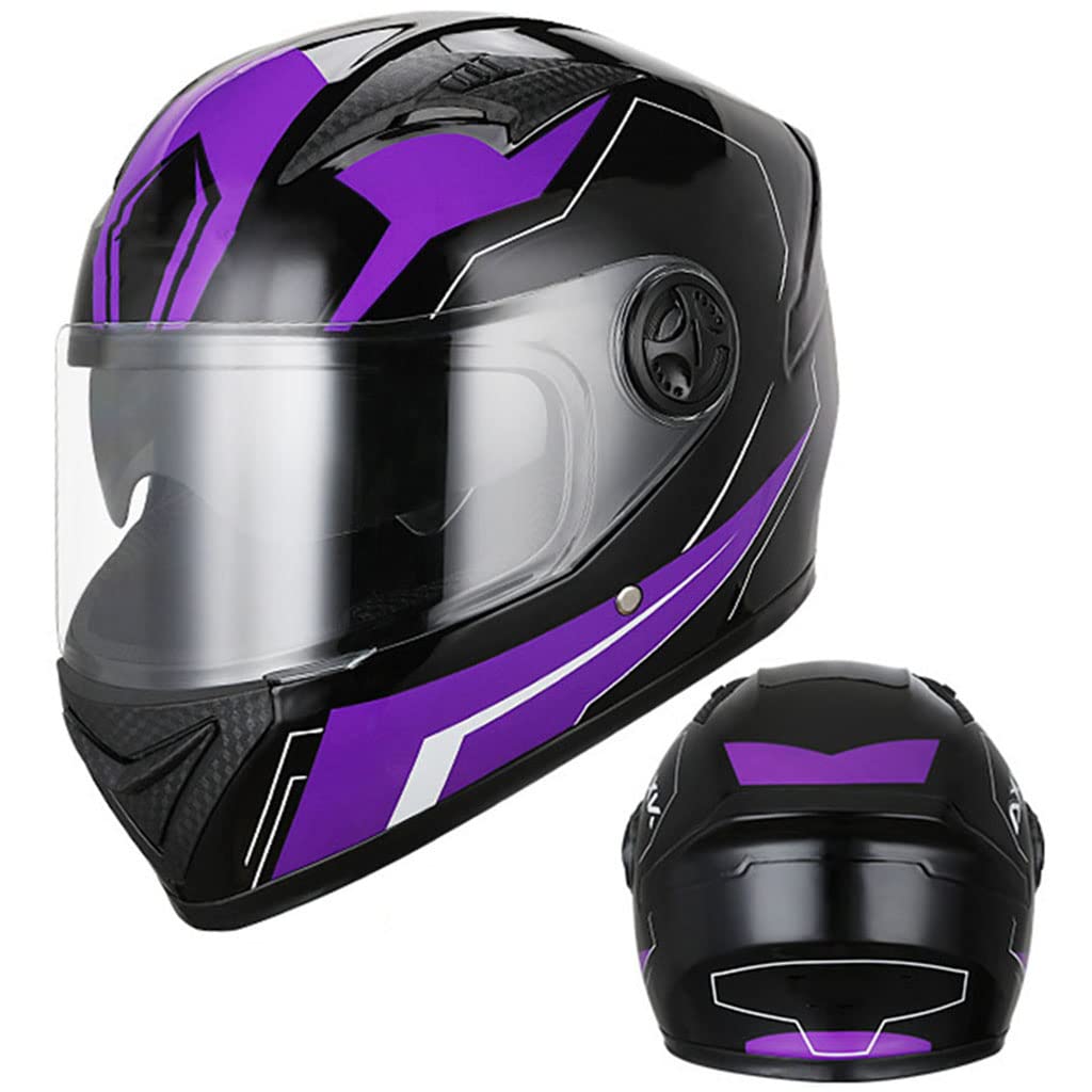 Motorradhelme , Cooler und leichter Motorradhelm im Retro-Look for Herren und Damen, Integralhelm for Erwachsene, modularer Tourenhelm for Unisex, DOT-zertifizierter Street-Retro-Motocross-Lokomotiv-R von Tu Ye