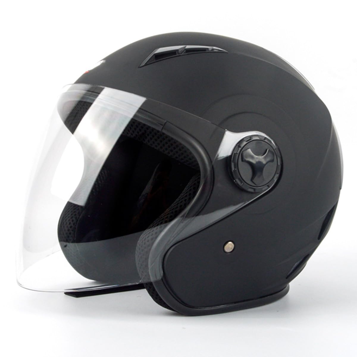 Motorradhelme , Halbverkleideter Motorradhelm for Herren und Damen mit Sonnenschutz, DOT-Zulassung for Mopeds, Roller, C-ruiser(A,Small) von Tu Ye