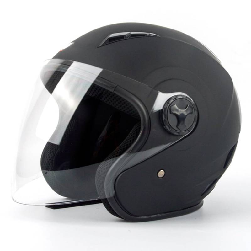 Motorradhelme , Halbverkleideter Motorradhelm for Herren und Damen mit Sonnenschutz, DOT-Zulassung for Mopeds, Roller, C-ruiser(A,X-Large) von Tu Ye