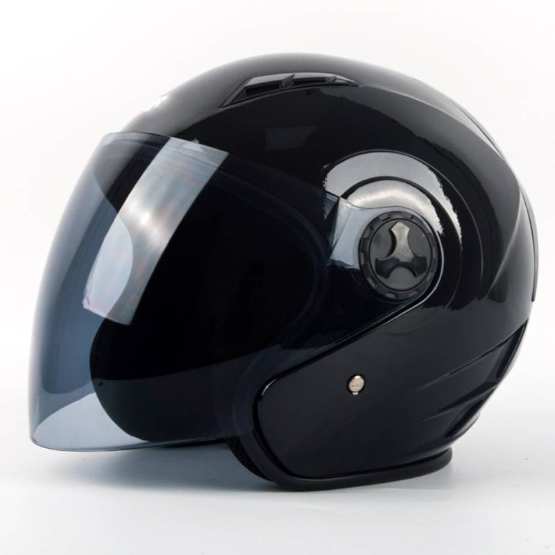 Motorradhelme , Halbverkleideter Motorradhelm for Herren und Damen mit Sonnenschutz, DOT-Zulassung for Mopeds, Roller, C-ruiser(C1,Medium) von Tu Ye