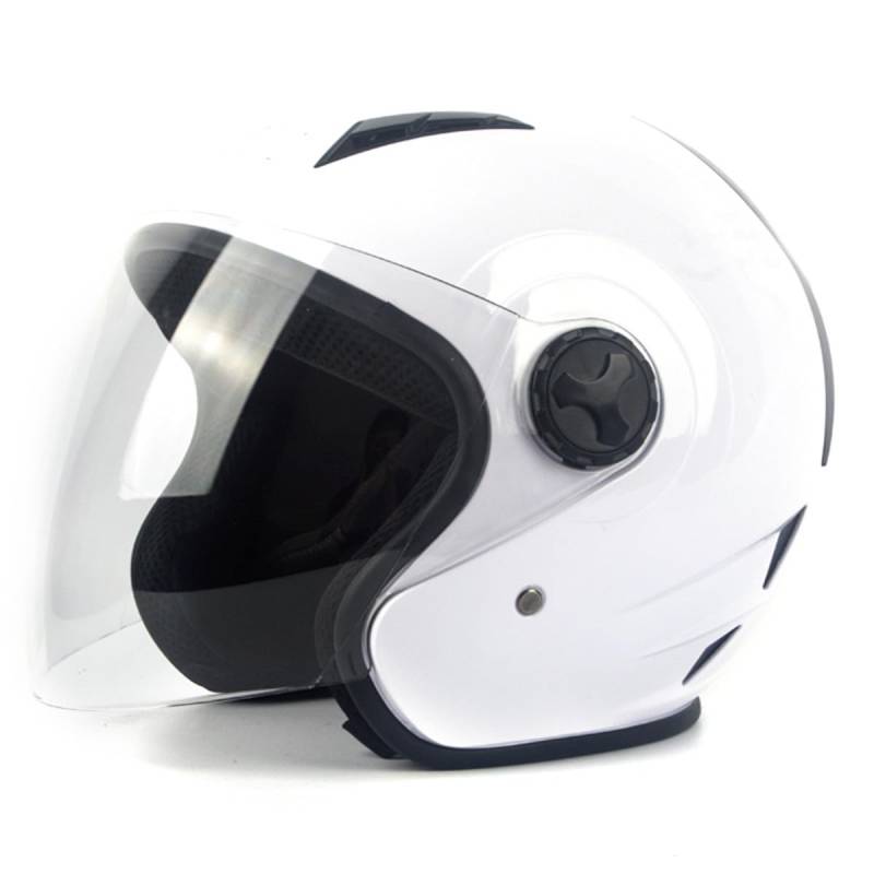 Motorradhelme , Halbverkleideter Motorradhelm for Herren und Damen mit Sonnenschutz, DOT-Zulassung for Mopeds, Roller, C-ruiser(D,Large) von Tu Ye