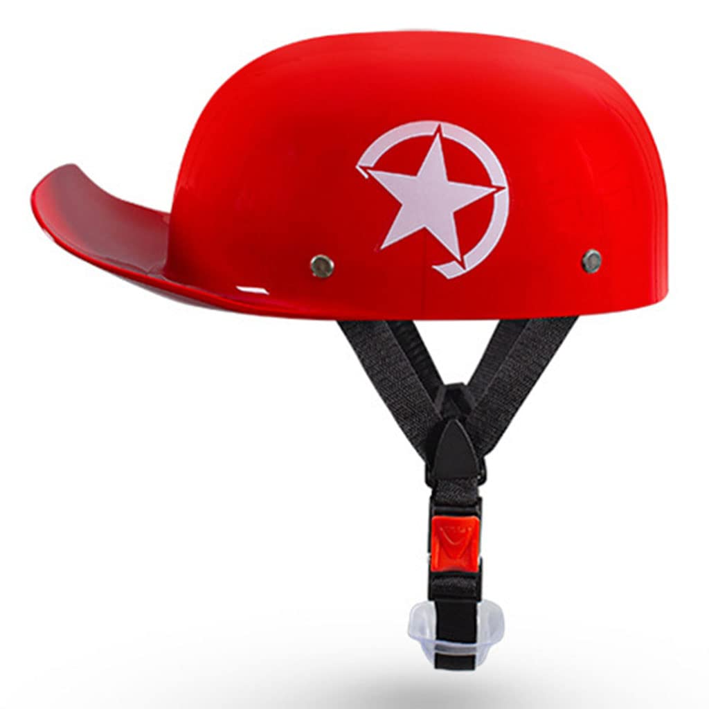 Motorradhelme , Low Profile Motorrad-Retro-Halbhelm Kleiner und leichter Helm im Baseball-Cap-Stil for Männer und Frauen DOT-geprüfter deutscher neuartiger Jethelm for Moped-Jet-C-Hopper-Fahrrad-Scoot von Tu Ye