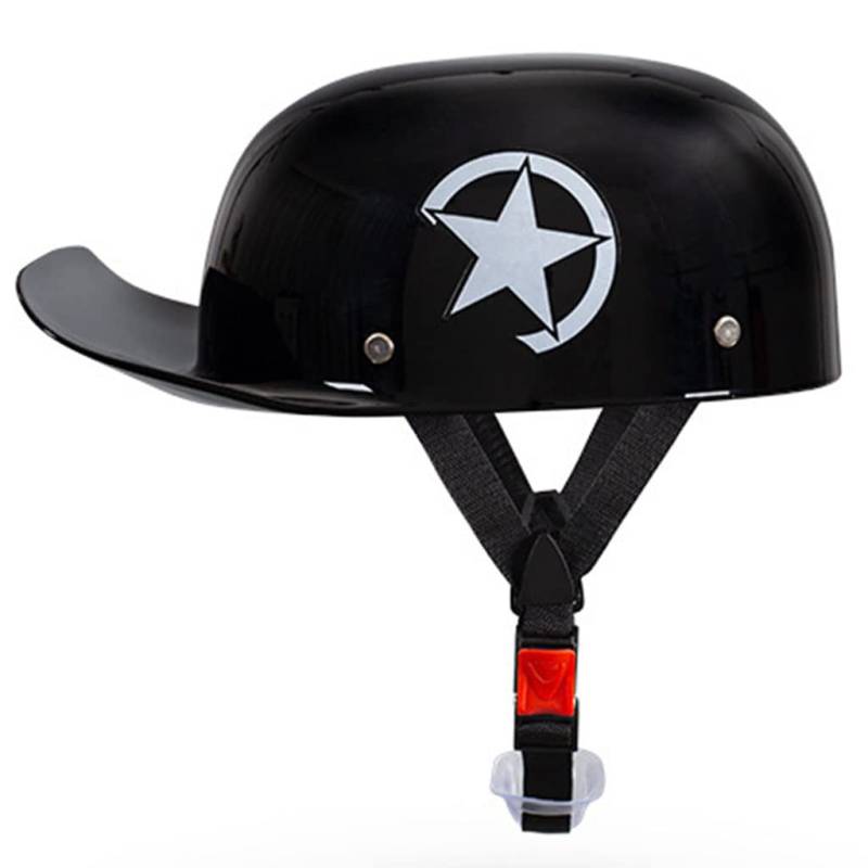 Motorradhelme , Low Profile Motorrad-Retro-Halbhelm Kleiner und leichter Helm im Baseball-Cap-Stil for Männer und Frauen DOT-geprüfter deutscher neuartiger Jethelm for Moped-Jet-C-Hopper-Fahrrad-Scoot von Tu Ye