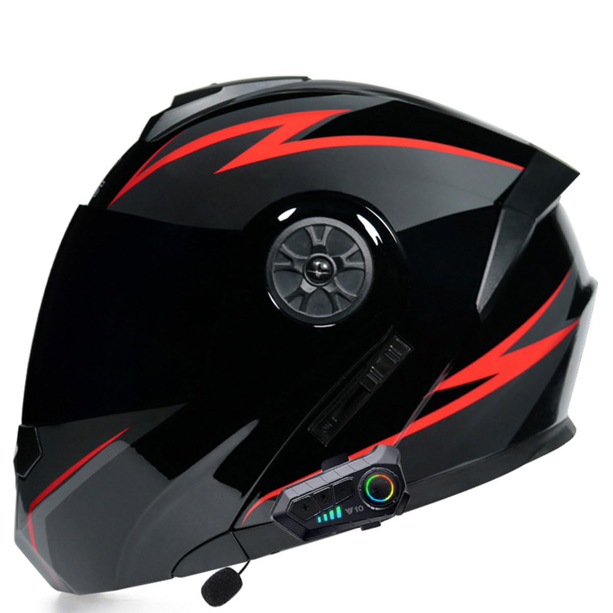 Motorradhelme , Modularer Integralhelm for Motorradfahrer – Hochklappbarer Antibeschlag-Helm mit Doppelvisier – DOT-geprüft for Männer, Frauen und Erwachsene(C1,Large) von Tu Ye