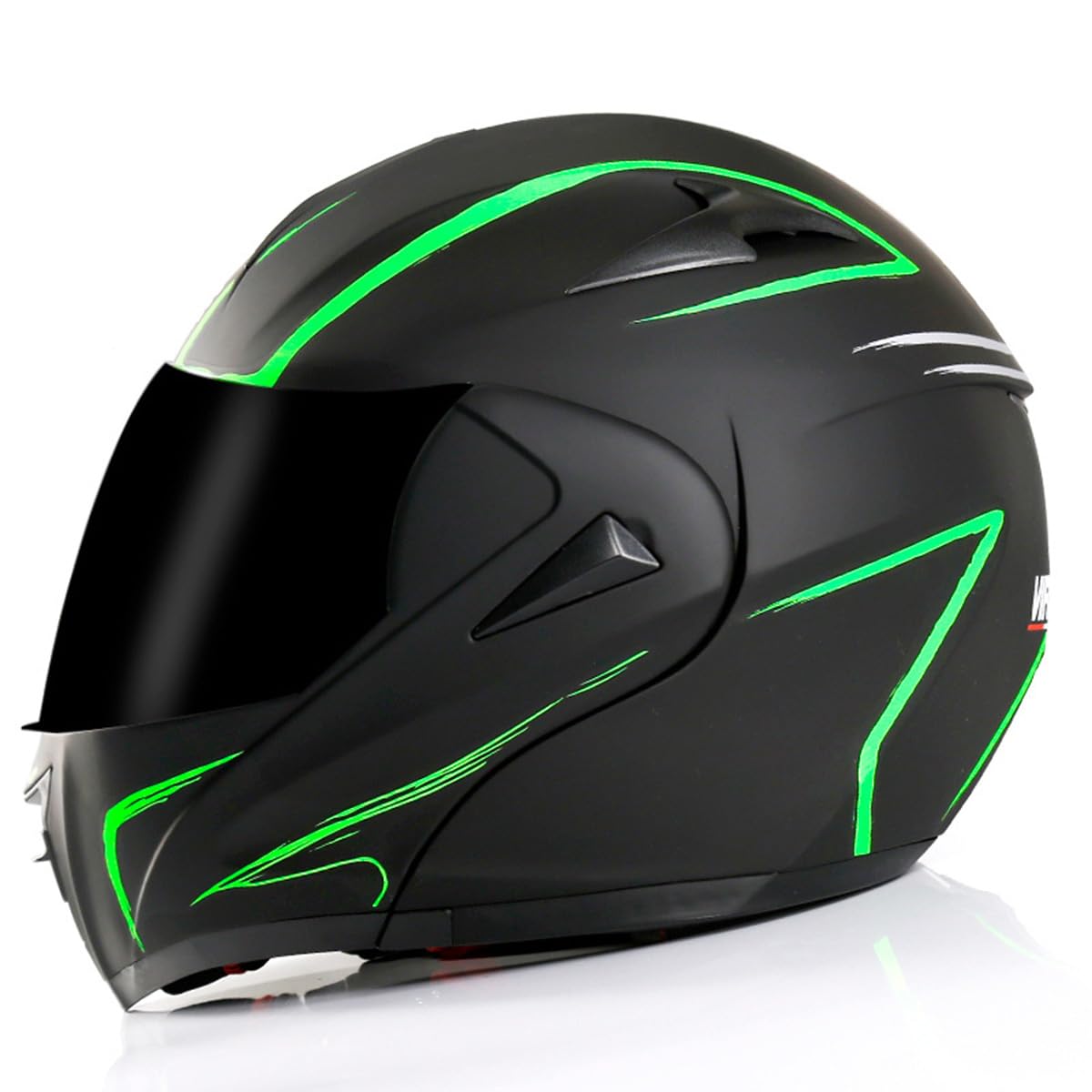 Motorradhelme , Modularer Integralhelm mit Doppelvisier for Hochklappen, DOT-geprüfter offener Motorradhelm, Unisex for Erwachsene(A,Medium) von Tu Ye