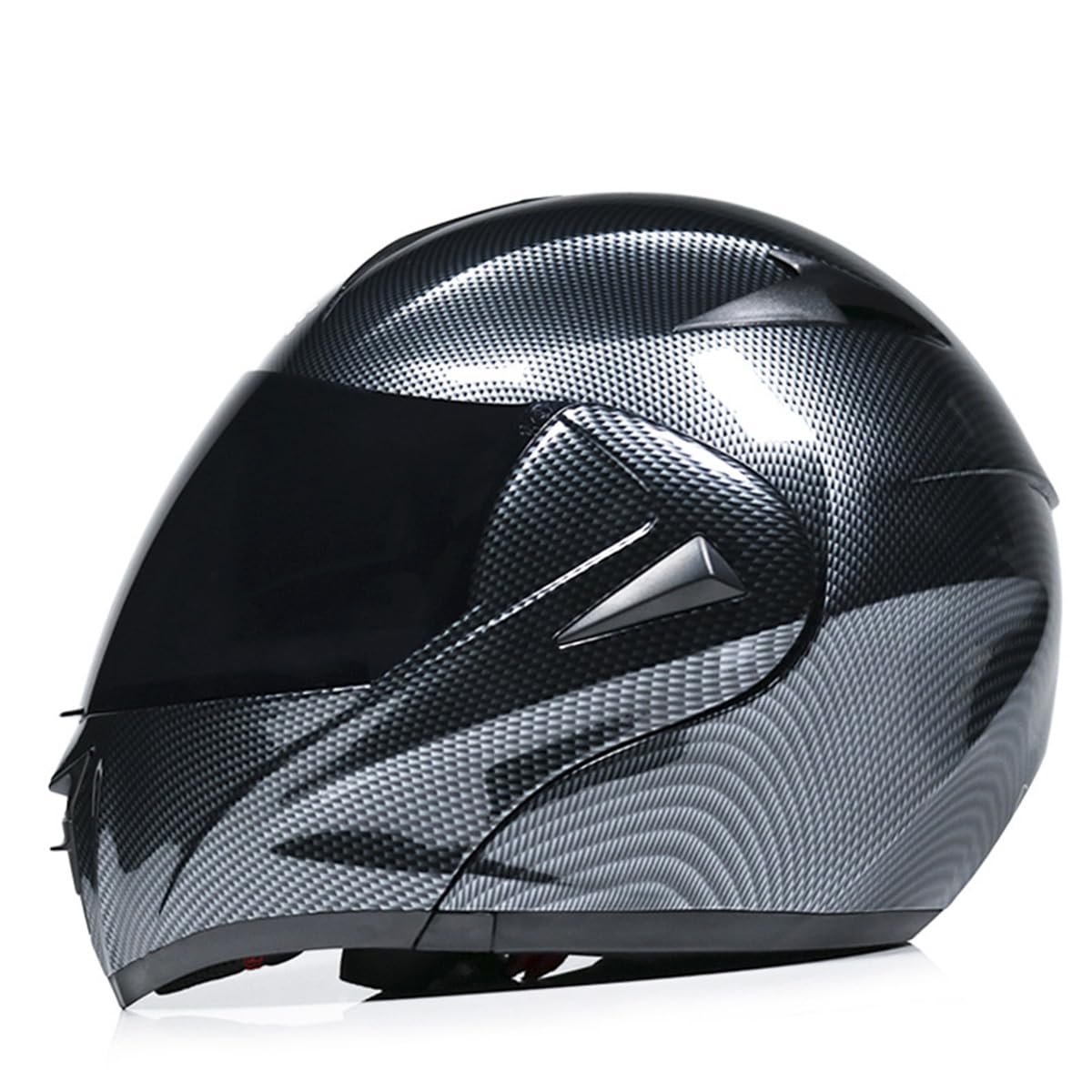 Motorradhelme , Modularer Integralhelm mit Doppelvisier for Hochklappen, DOT-geprüfter offener Motorradhelm, Unisex for Erwachsene(B,X-Large) von Tu Ye