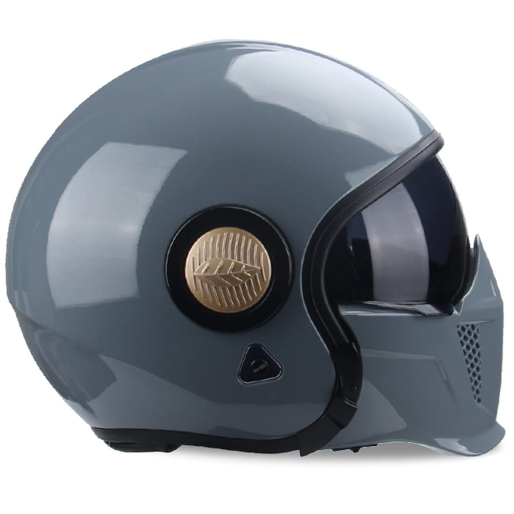 Motorradhelme , Motorrad-Integralhelm, Low Profile, hochklappbarer Fronthelm, for Erwachsene, Männer und Frauen, Straßenrennen, modularer Lokomotiv-Tourenhelm, DOT-zertifizierter Moped-ATV-Persönlichk von Tu Ye