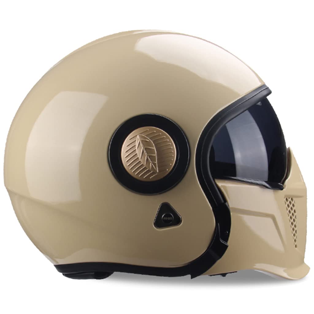 Motorradhelme , Motorrad-Integralhelm, Low Profile, hochklappbarer Fronthelm, for Erwachsene, Männer und Frauen, Straßenrennen, modularer Lokomotiv-Tourenhelm, DOT-zertifizierter Moped-ATV-Persönlichk von Tu Ye