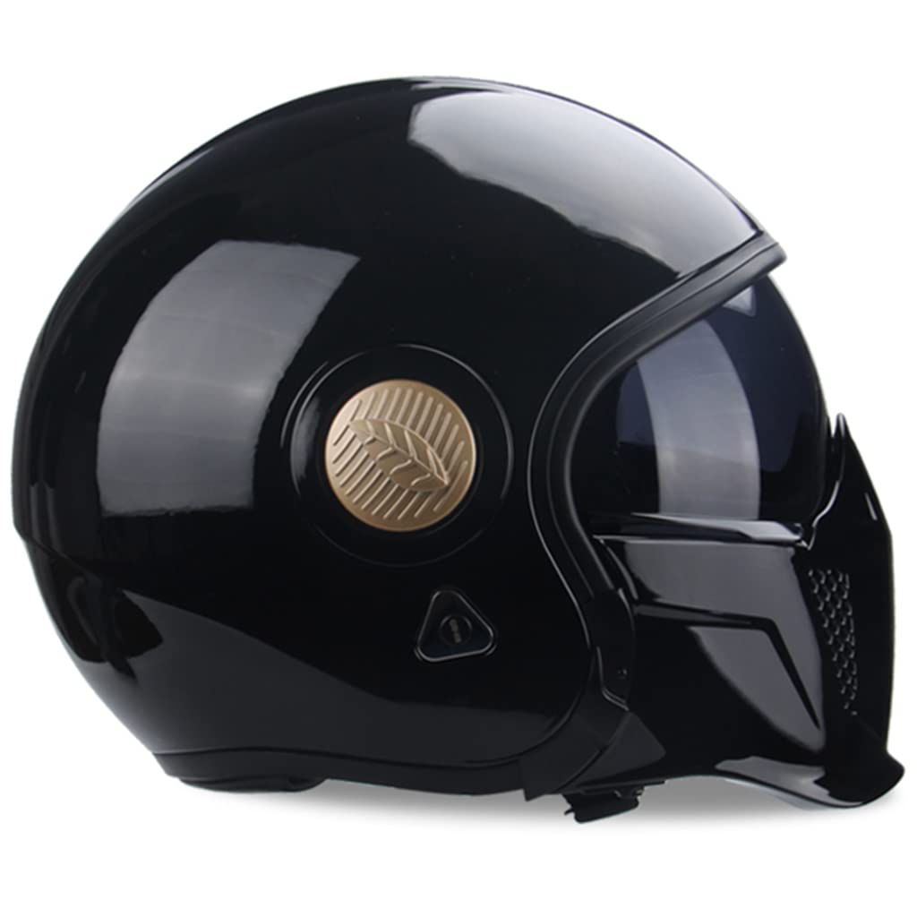 Motorradhelme , Motorrad-Integralhelm, Low Profile, hochklappbarer Fronthelm, for Erwachsene, Männer und Frauen, Straßenrennen, modularer Lokomotiv-Tourenhelm, DOT-zertifizierter Moped-ATV-Persönlichk von Tu Ye