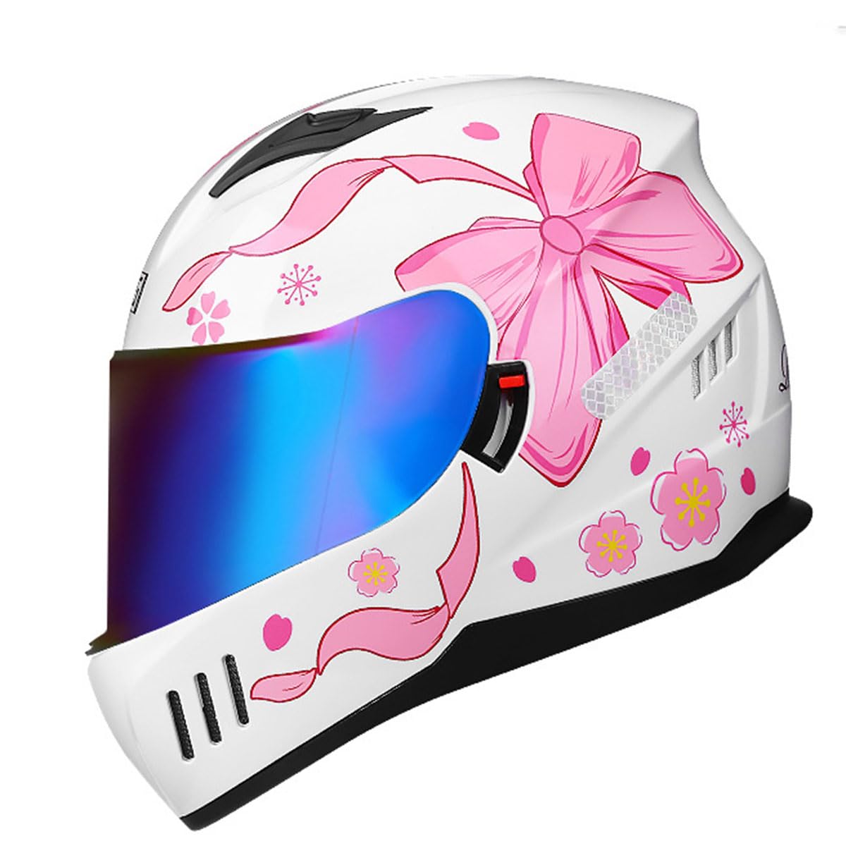 Motorradhelme , Paar Dual Lens Integralhelm Motorradhelm DOT-geprüft Sommer Erwachsene Männer Frauen Street Sun Helm(B,Large) von Tu Ye