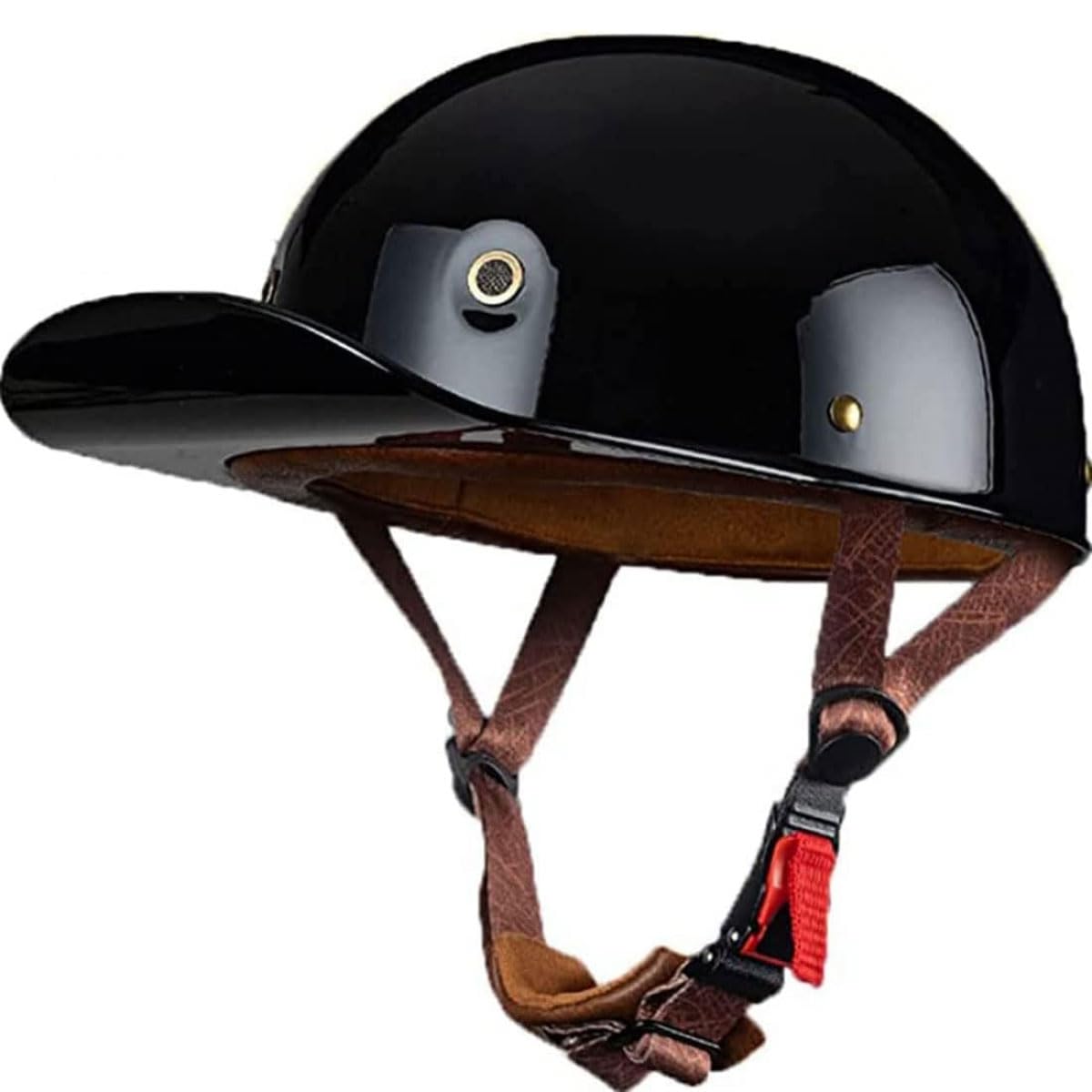 Motorradhelme , Personalisierter Motorrad-Halbschalenhelm im Retro-Baseballkappen-Stil for Erwachsene, Männer und Frauen, DOT-zertifiziert, leicht, atmungsaktiv und for alle Jahreszeiten geeignet(C,X- von Tu Ye