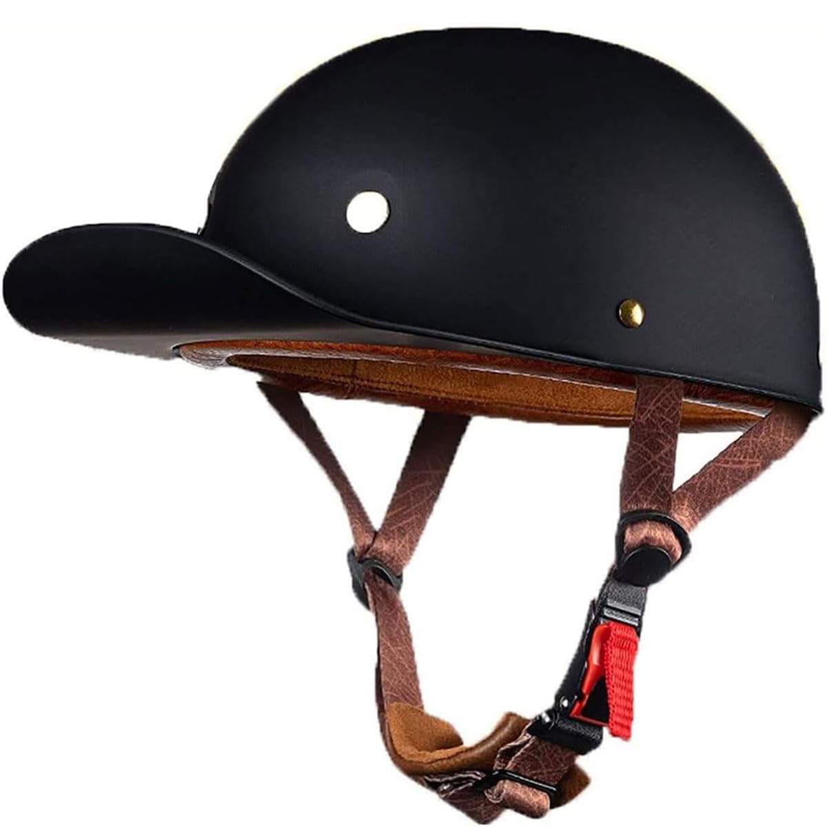 Motorradhelme , Personalisierter Motorrad-Halbschalenhelm im Retro-Baseballkappen-Stil for Erwachsene, Männer und Frauen, DOT-zertifiziert, leicht, atmungsaktiv und for alle Jahreszeiten geeignet(I,La von Tu Ye