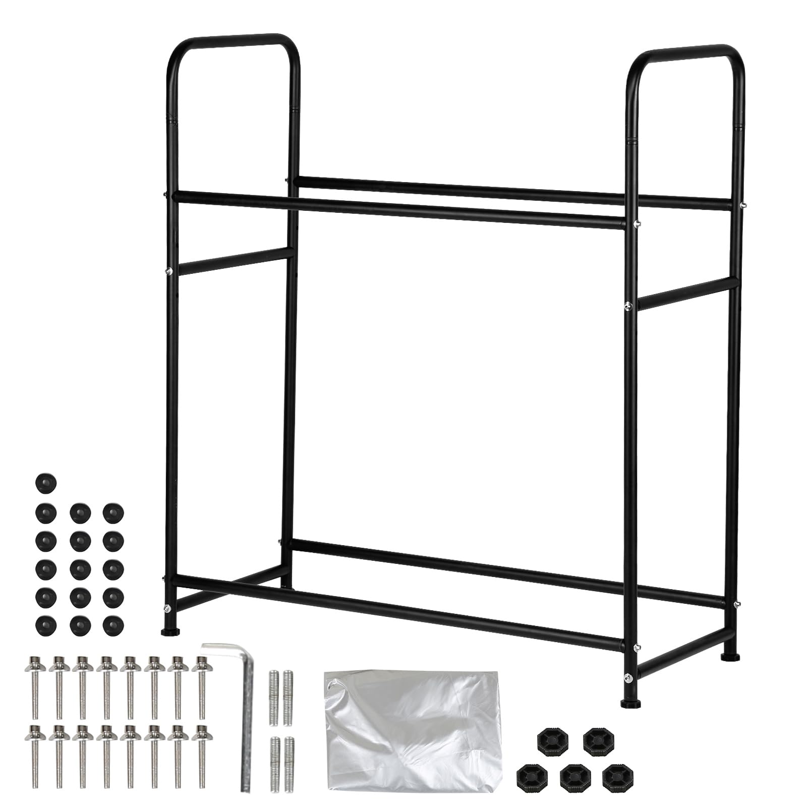 Tubiaz Reifenregal für 8 Reifen, Höhenverstellung Reifenständer 2 Schichtenn, Ladekapazität 180kg mit Reifenschutzhülle, Reifenregal 107 x 46 x 117cm für Garage Keller Werkstatt von Tubiaz