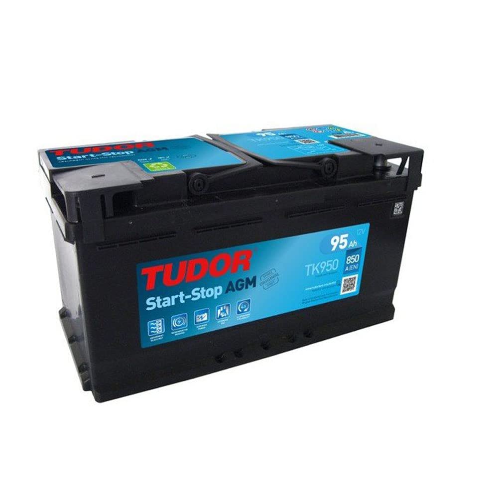 Tudor TK950 Autobatterie Tudor 95Ah 850A AGM passend für Autos mit Start-Stop - Pkw von Tudor