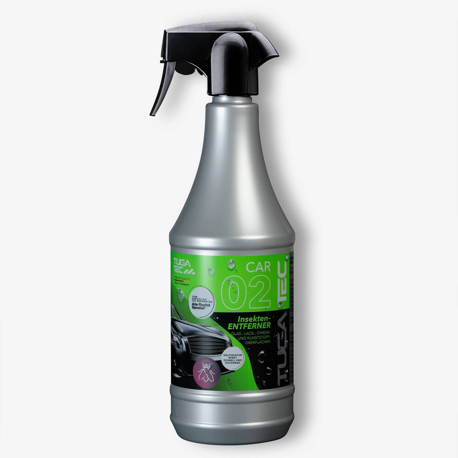 Tuga Tec® 02 Insektenentferner 1000 ml | Auto Insekten Reinigungsgel 1L | Materialschonende Insektenentfernung vom Auto | Made in Germany von Tuga Tec