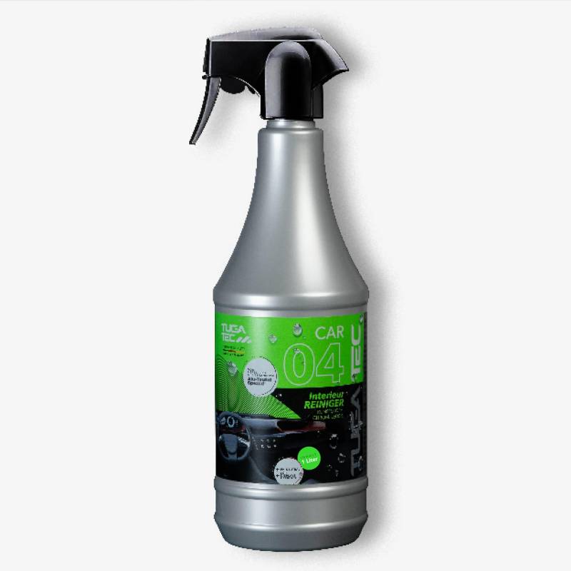 Tuga Tec® 04 Interieurreiniger 1000 ml - Auto Innenraum Reiniger für tiefenreine Ergebnisse - Cockpitpflege aus dem Auto Reinigungsset Tuga Tec "Made in Germany" - Milder Auto Innenraumreiniger von Tuga Tec