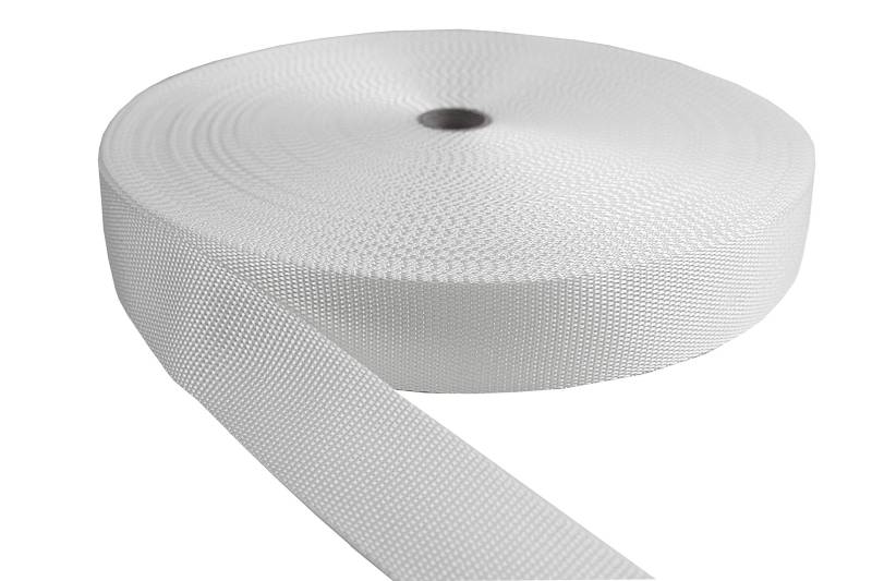 Gurtband Polypropylene Weiß 15mm breit - 50 Meter von tukan-tex