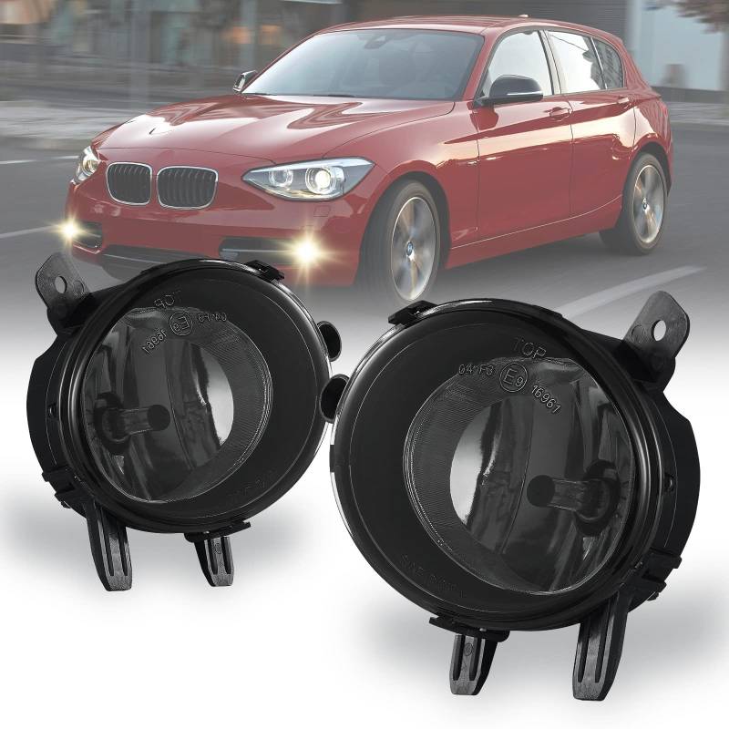 Nebelscheinwerfer für BMW (F20 F21 F22 F23 F30 F31 F32 F33 F34 F36 F45 F46, Active Gran Tourer Turismo Coupe) 1er 2er 3er 4er, 11/2010-02/2017, 1 Paar(inkl. Leuchtmittel H8-35W), Schwarz grau Objektiv von Tula Motoren