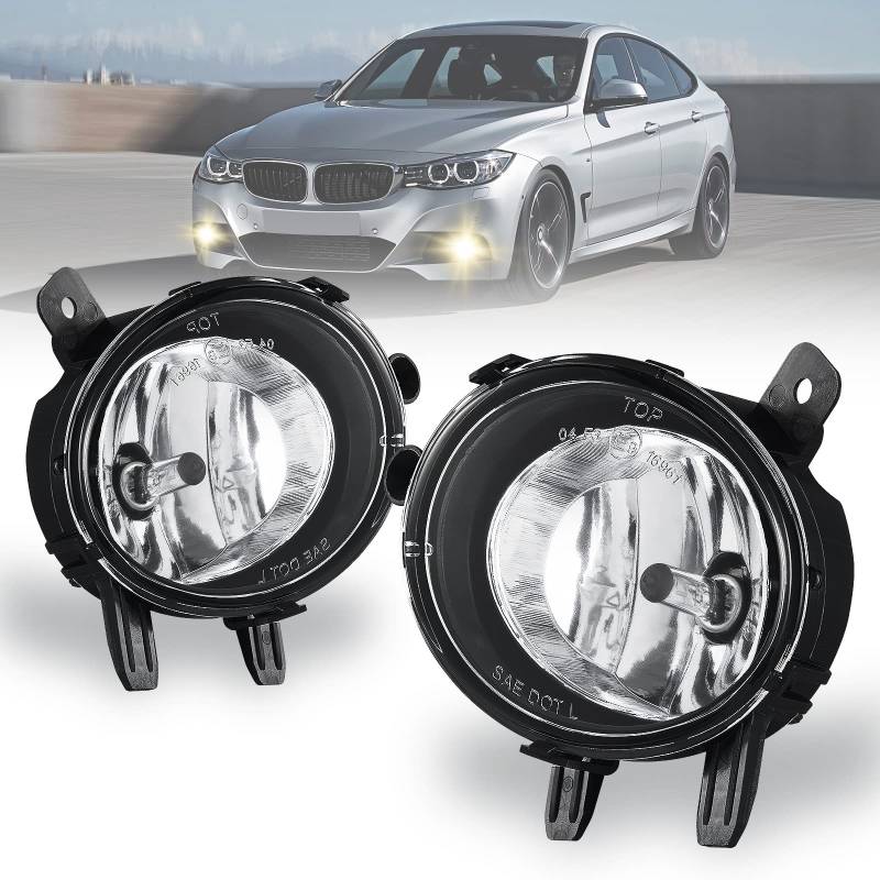 Nebelscheinwerfer für BMW (F20 F21 F22 F23 F30 F31 F32 F33 F34 F36 F45 F46, Active Gran Tourer Turismo Coupe) 1er 2er 3er 4er, 11/2010-02/2017, 1 Satz, Klar Objektiv,R:63177248912 L:63177248911 von Tula Motoren