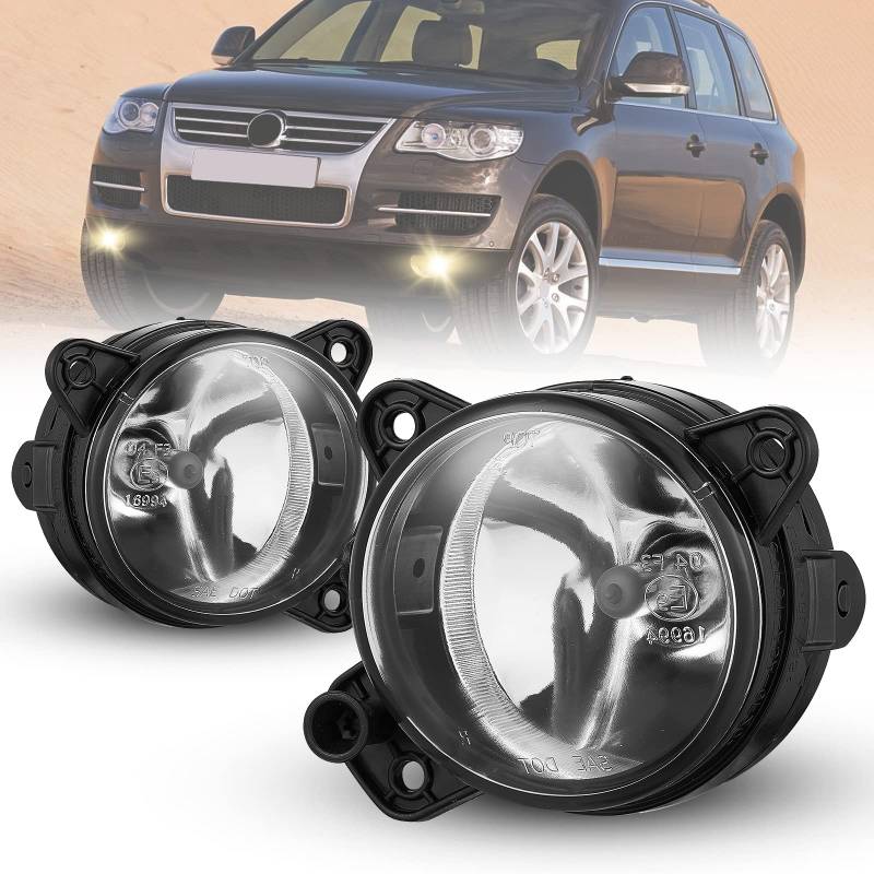 Tula Motoren Nebelscheinwerfer für VW Transporter/Multivan T5(7E/7F/7J/7H) 04-09 Polo 9N 05-12 30-50 2E 06-13 Touareg 7L 02-06 SKODA Fabia Roomster5J Praktik Ein Paar Klare Linse HB4 von Tula Motoren