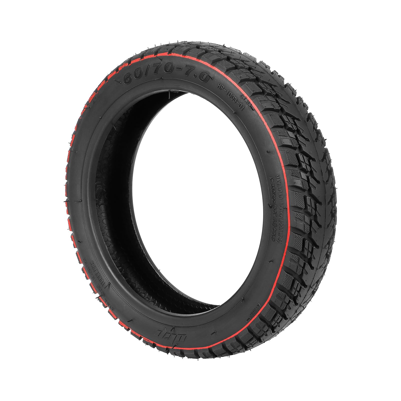 Tumacado 60/70-7 E-Scooter Reifen,10 Zoll Off-Road Reifen für Xiaomi 4Pro E-Scooter,High Wear Gummireifen Schwarz von Tumacado