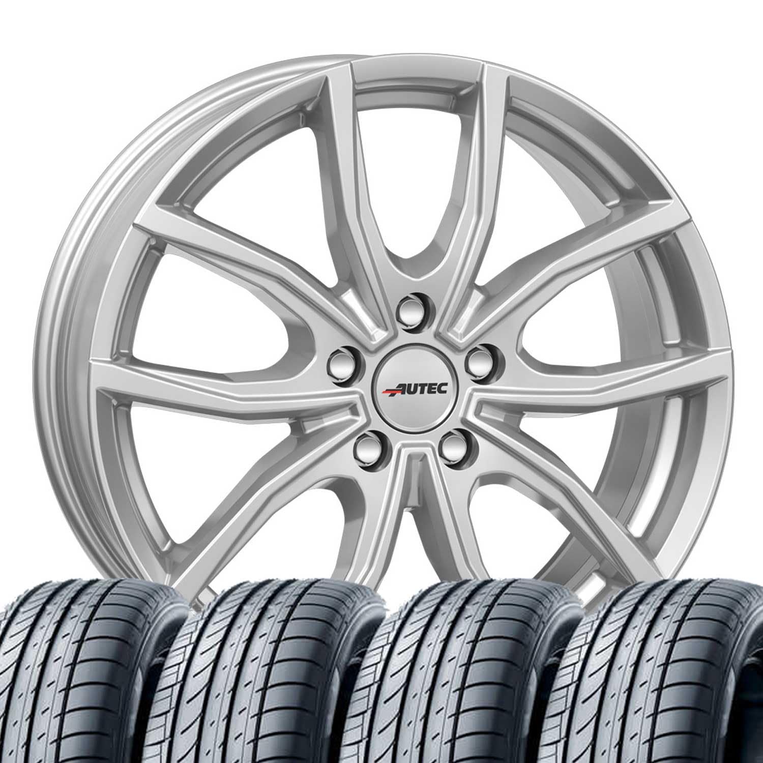 4 Kompletträder Sommerräder Sommerkompletträder Vidron 7,5x18 ET 51 5x112 Brillantsilber mit 225/40 R18 92Y HAN Ventus S1 evo3 K127 XL FR von Tunershop