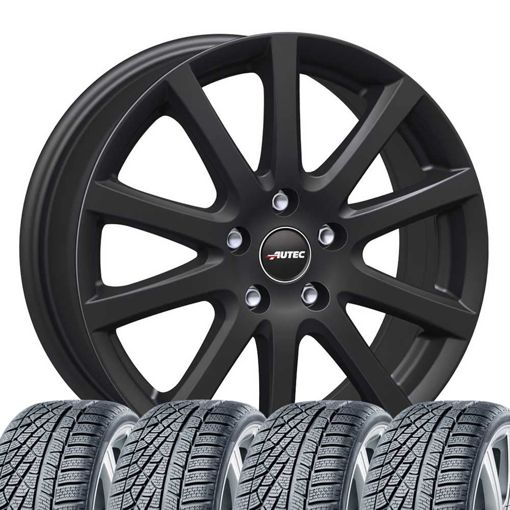 4 Winterräder Allwetter Skandic 7x17 ET 35 5x114,3 Schwarz matt mit 215/60 R17 96V HAN Kinergy 4S 2 X H750A M+S 3PMSF von Tunershop