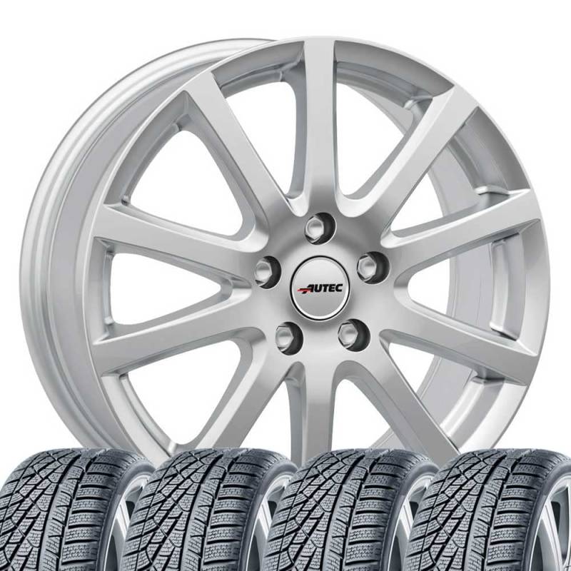 4 Winterräder Allwetter Skandic 6,5x16 ET 50 5x112 Brillantsilber mit 205/55 R16 94V HAN Kinergy 4S 2 H750 XL FR M+S 3PMSF von Tunershop