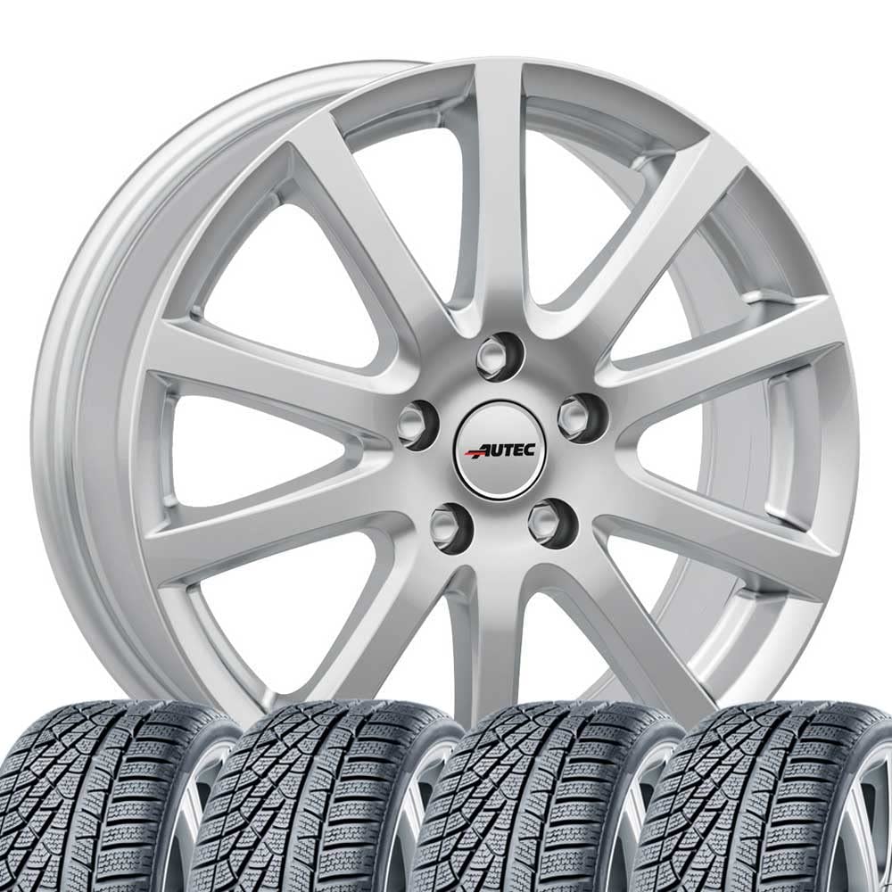 4 Winterräder Allwetter Skandic 6,5x16 ET 50 5x112 Brillantsilber mit 205/60 R16 96H HAN Kinergy 4S 2 H750 XL M+S 3PMSF von Tunershop