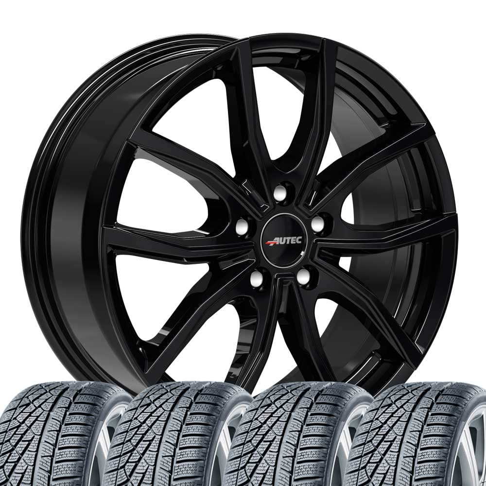 4 Winterräder Allwetter Vidron 6,5x16 ET 50 5x114,3 Schwarz mit 205/55 R16 94V HAN Kinergy 4S 2 H750 XL FR M+S 3PMSF von Tunershop