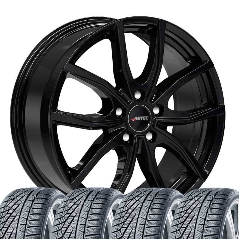 4 Winterräder Allwetter Vidron 6,5x16 ET 50 5x114,3 Schwarz mit 215/60 R16 99V HAN Kinergy 4S 2 H750 XL M+S 3PMSF von Tunershop