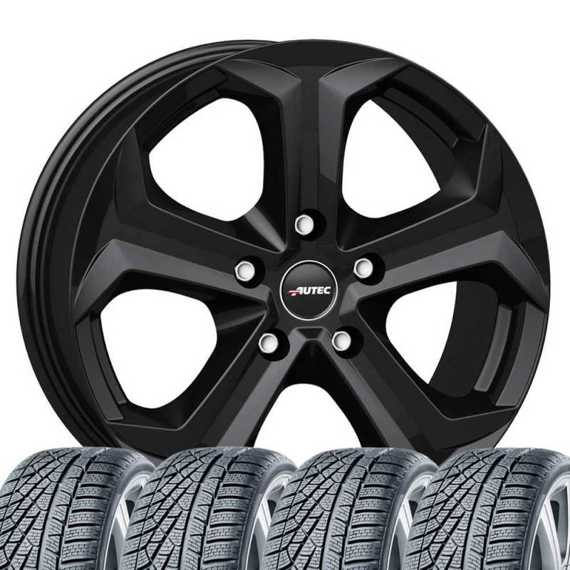 4 Winterräder Allwetter Xenos 6,5x16 ET 45 5x114,3 Schwarz matt mit 215/60 R16 99V HAN Kinergy 4S 2 H750 XL M+S 3PMSF von Tunershop