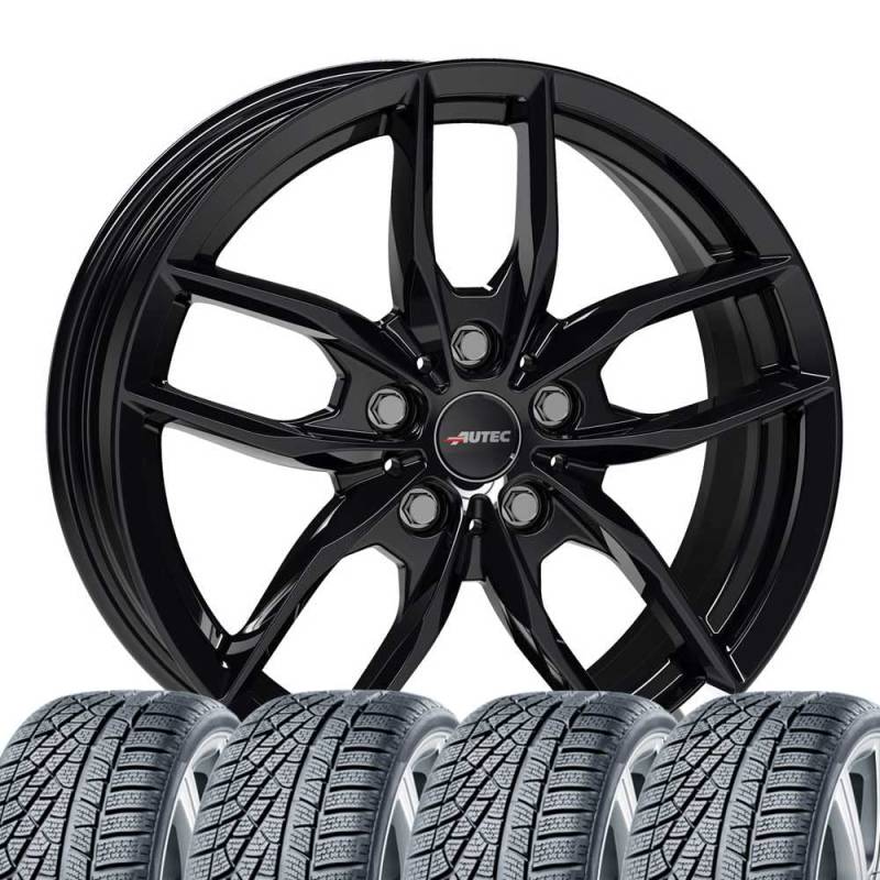 4 Winterräder Winter Bavaris 7x17 ET 54 5x112 Schwarz mit 205/45 R17 88V NEX Winguard Sport 2 WU7 XL M+S 3PMSF von Tunershop