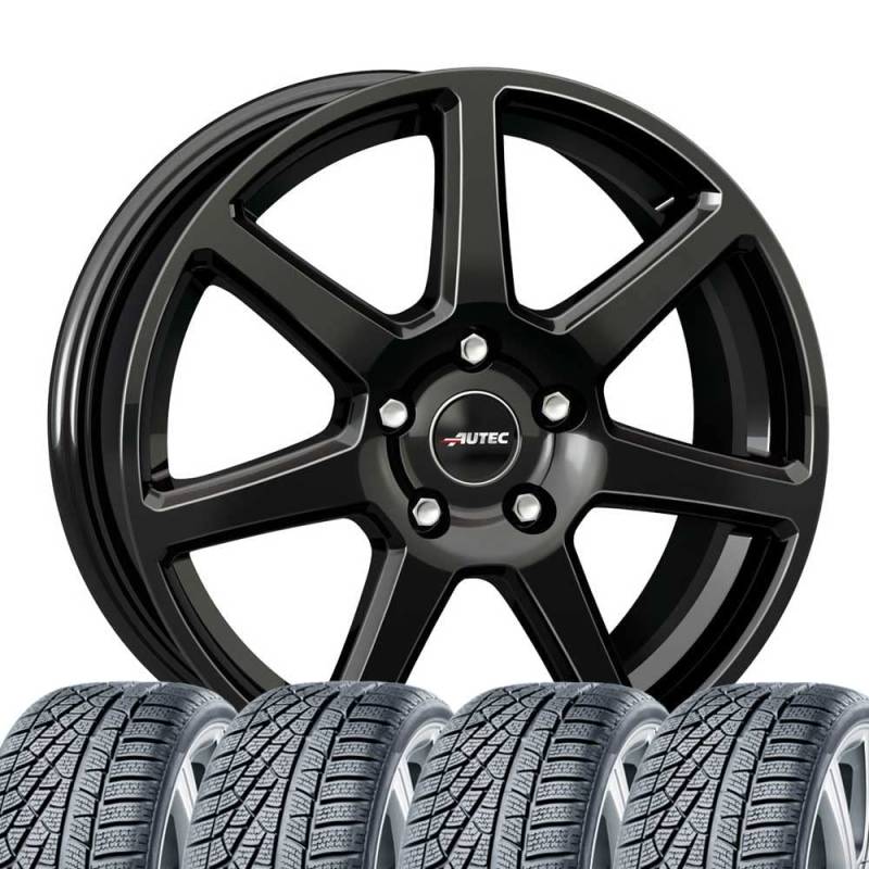 4 Winterräder Winter Tallin 5,5x15 ET 40 5x100 Schwarz mit 185/65 R15 88T CON WinterContact TS 870 Evc kompatibel mit VW Polo von Tunershop